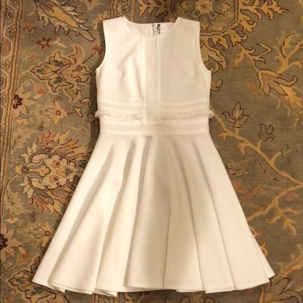 Girls’ David Charles White Formal Sleeveless Dress